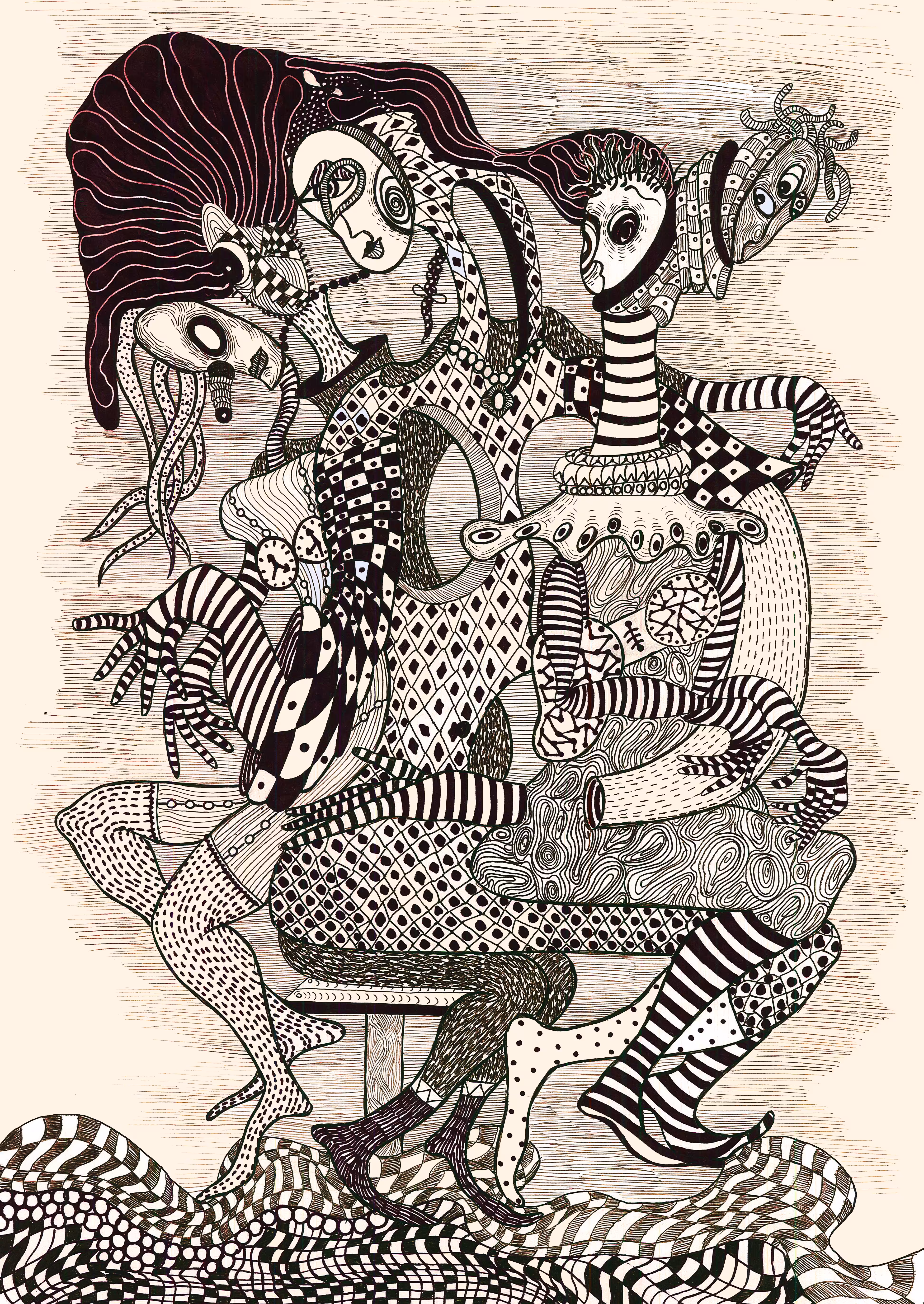white and black: The moods of a character