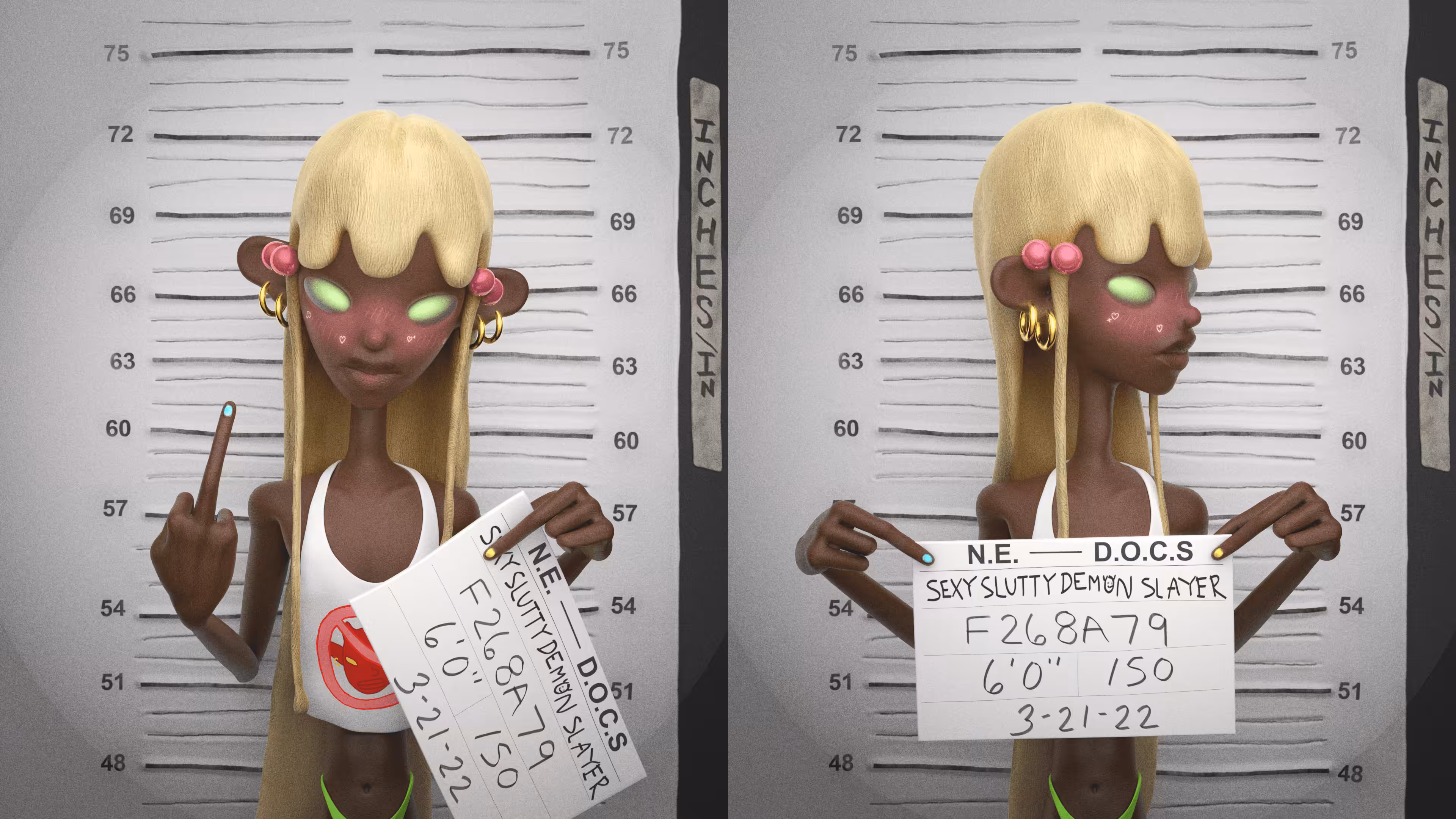 121b - Tyler Givens - "[(SSD)S]: MUGSHOT #F268A79" - Edition of 30