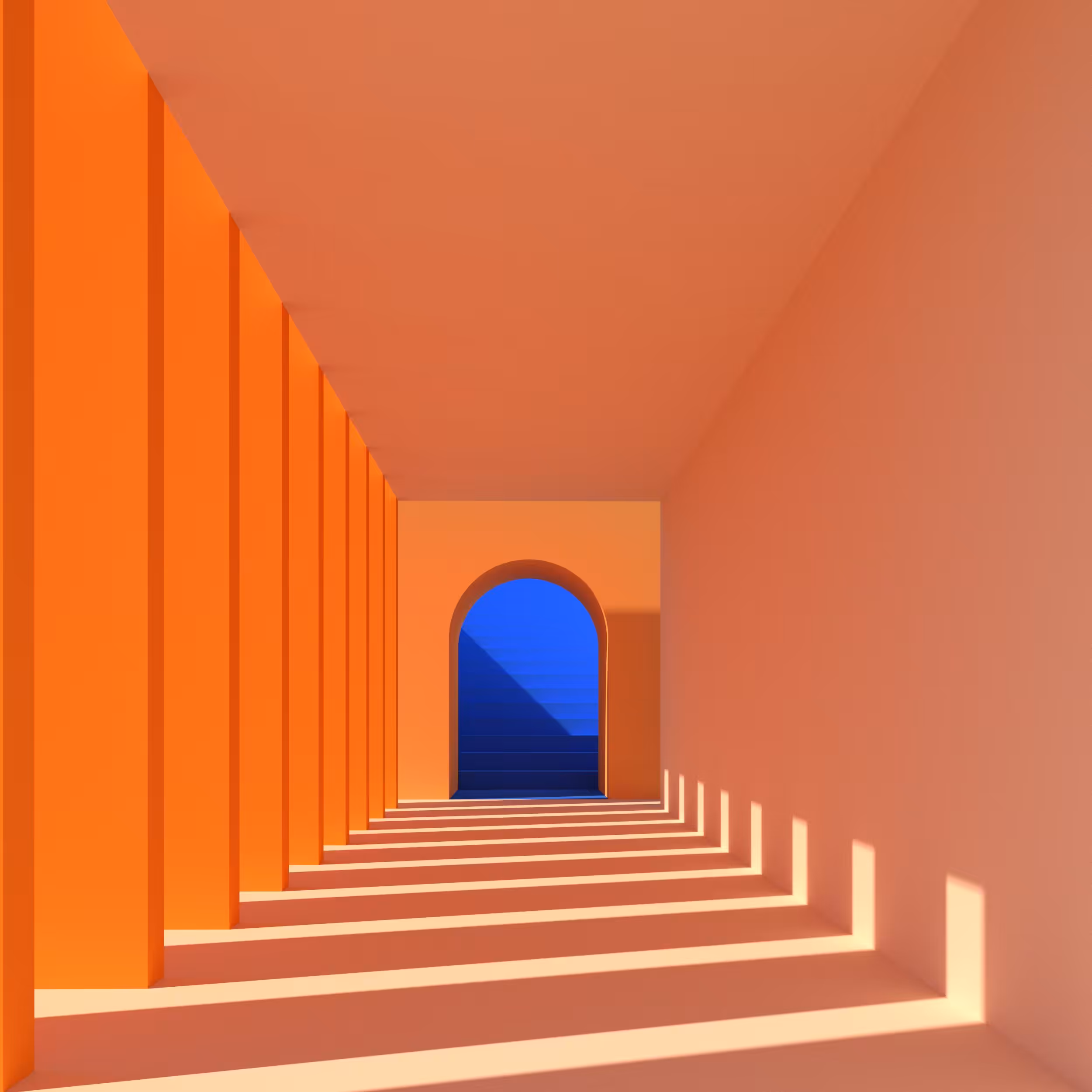 Blue in Orange