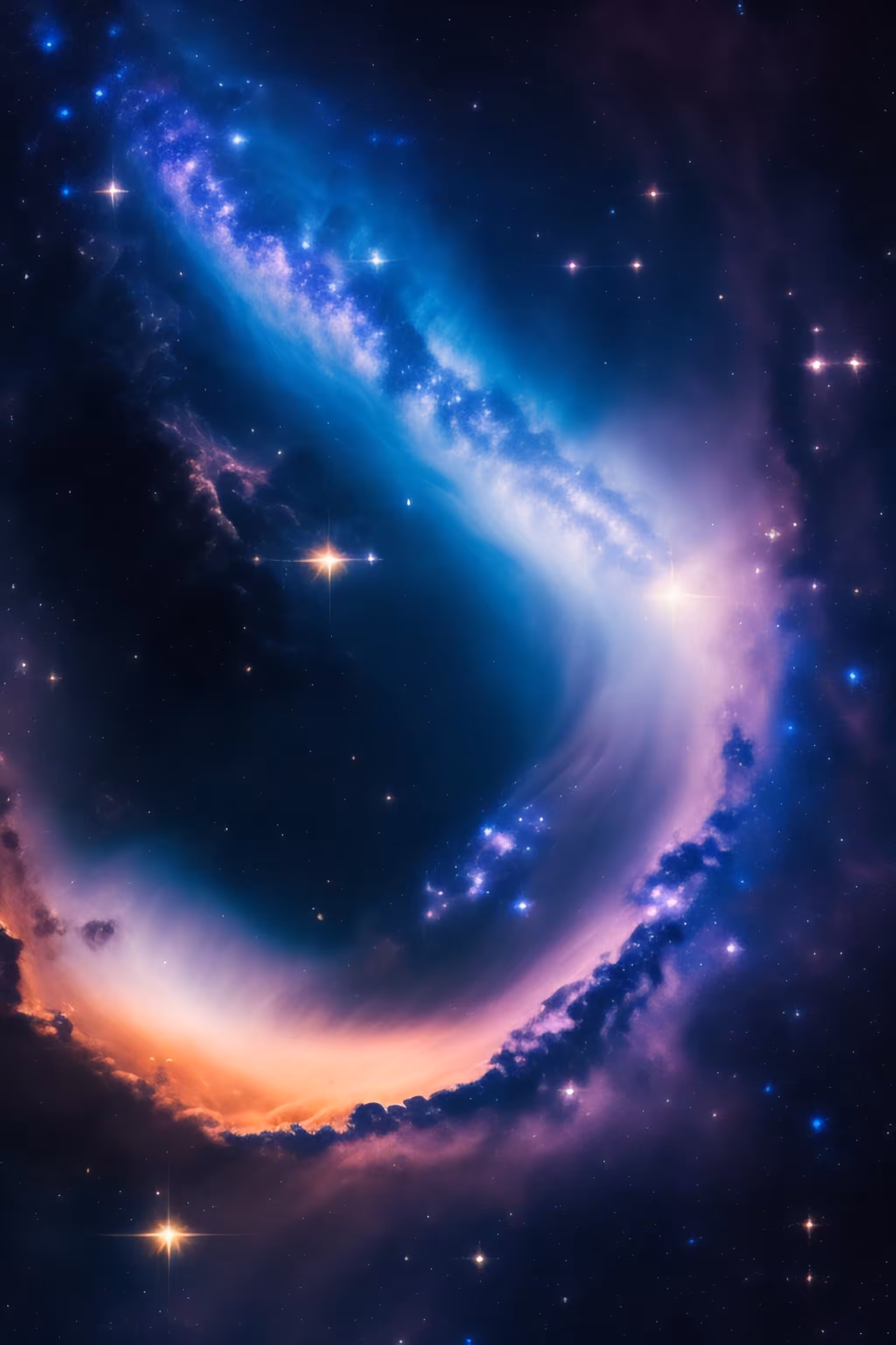 Blue Galaxy and Cosmic Dust✨