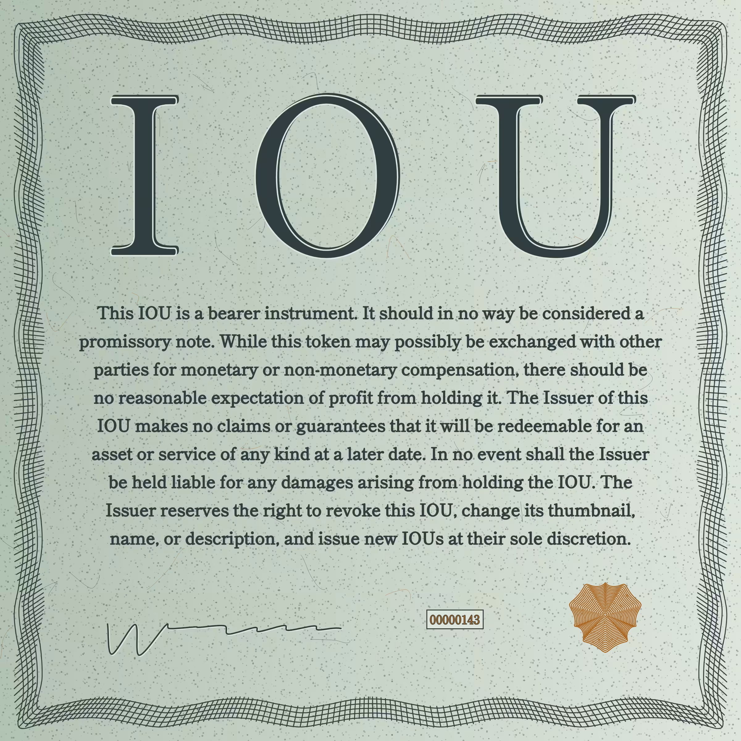 IOU #143
