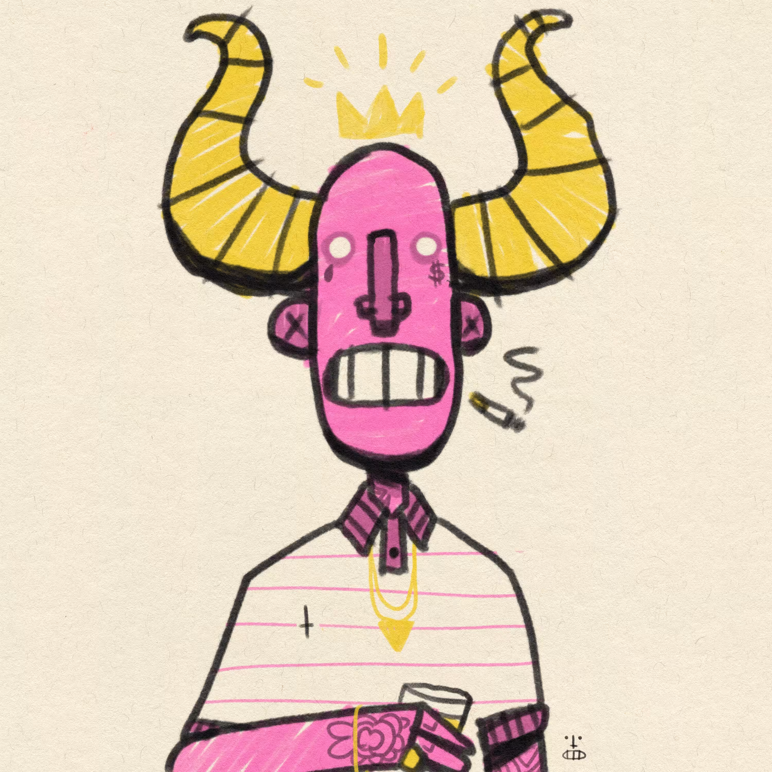 Untitled drawing of the devil.