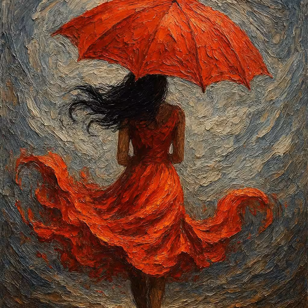 The Happy Valley: Red umbrella