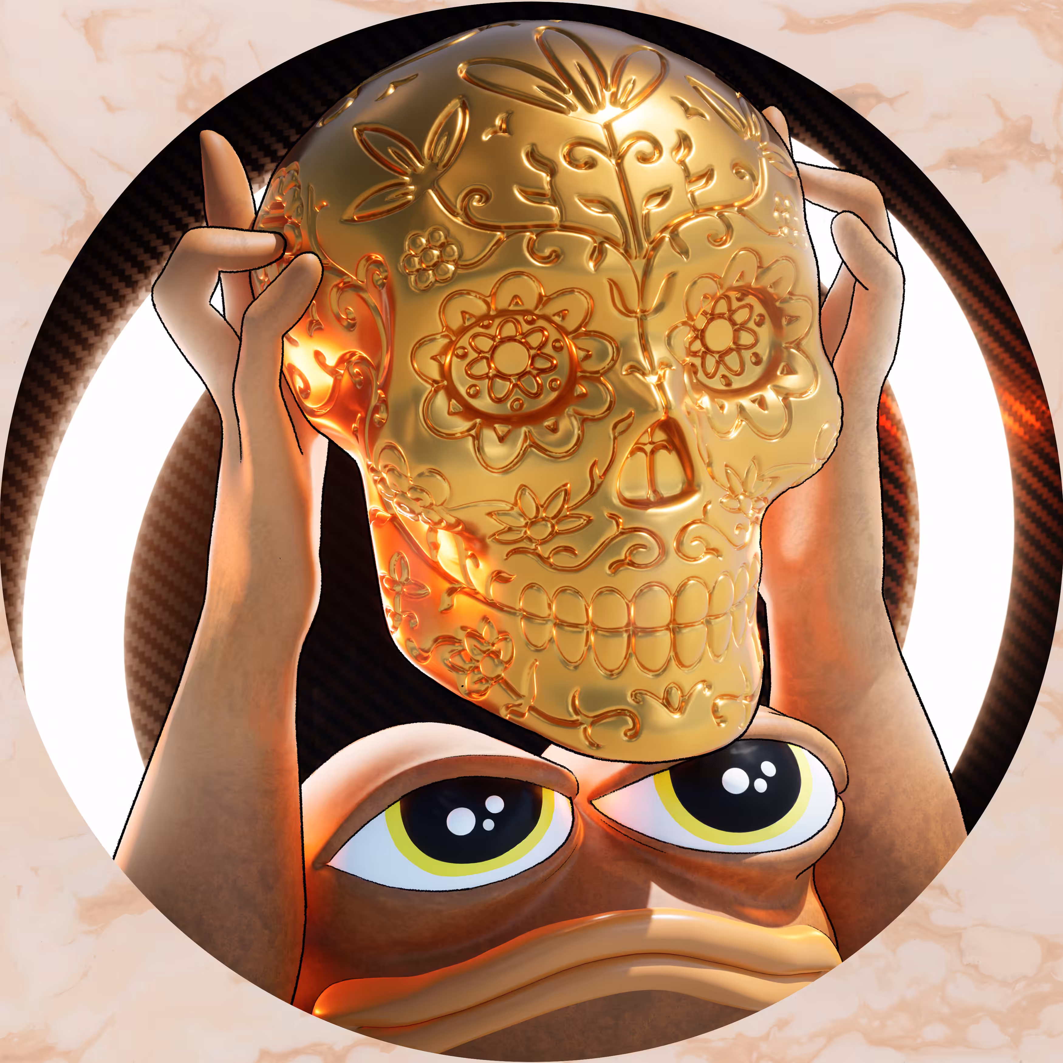 SKULLS OF PEPE 1/1: PEPE GOLD SKULL