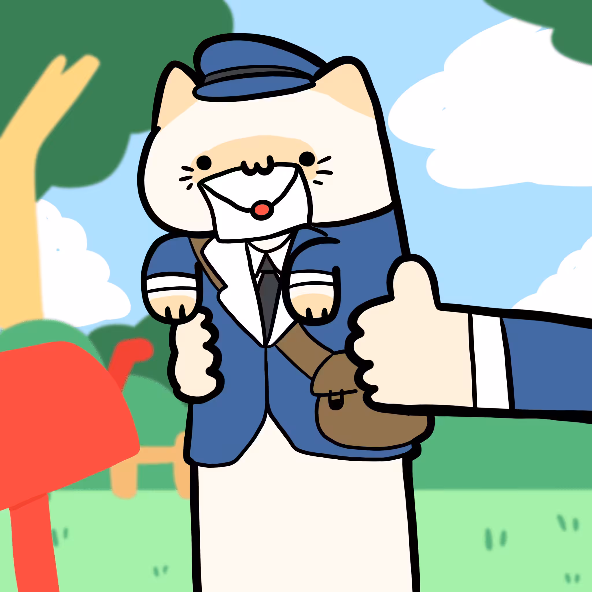Long long postman cat #020