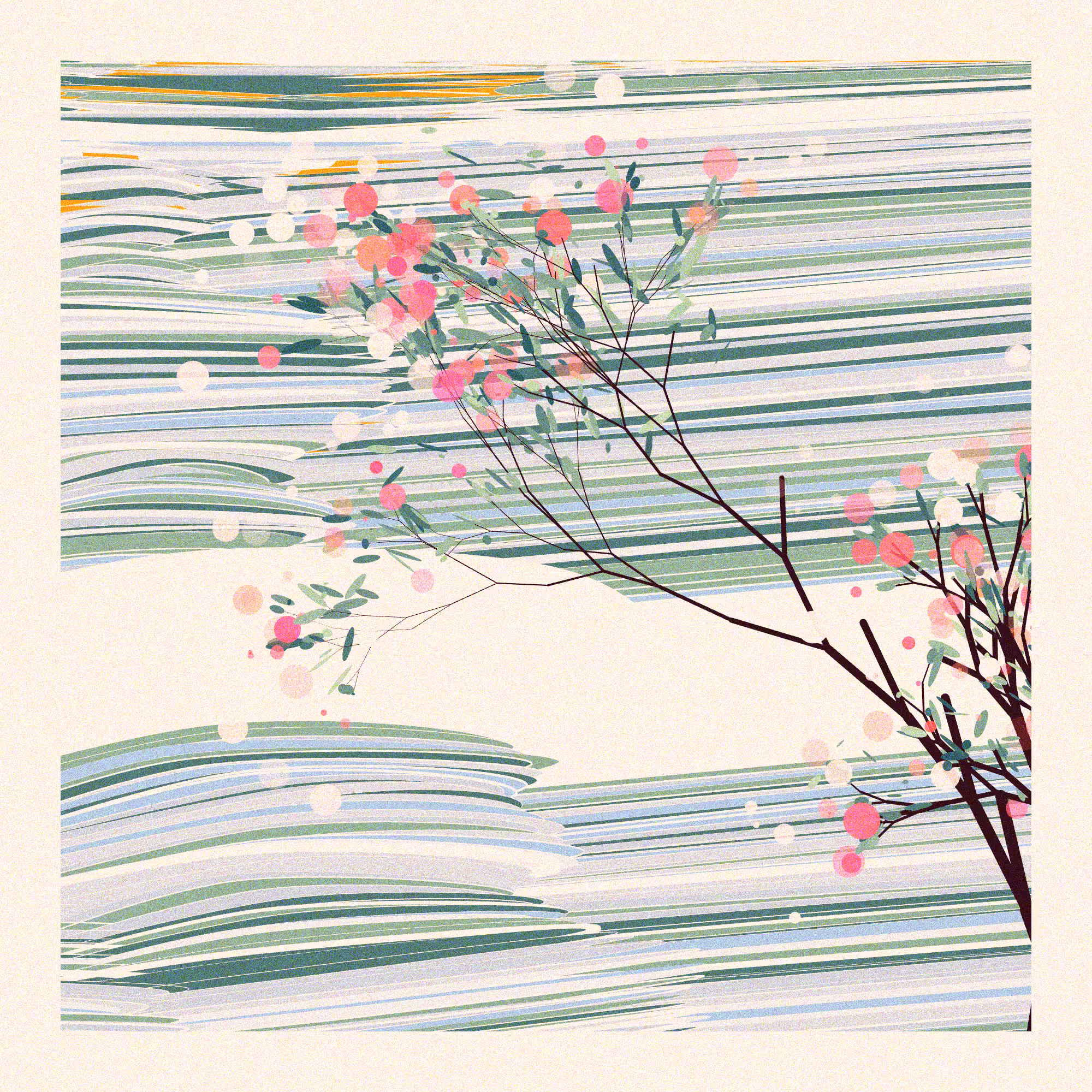 The Blossoms Behind the River