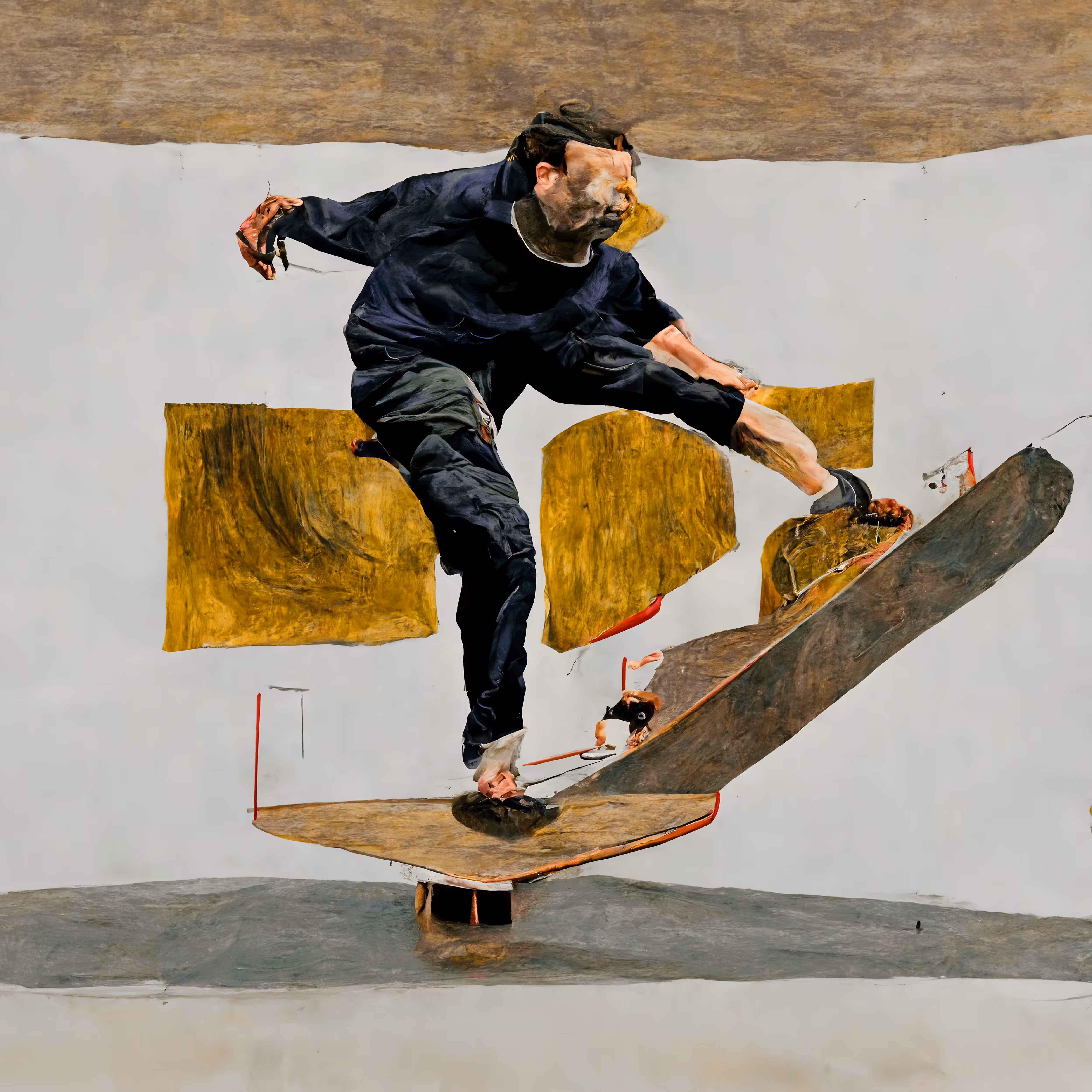 Half cab Crooked grind over the posing stand 1st try