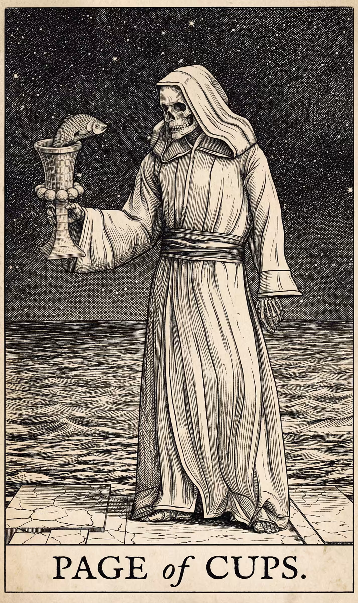 Page of Cups — Litho