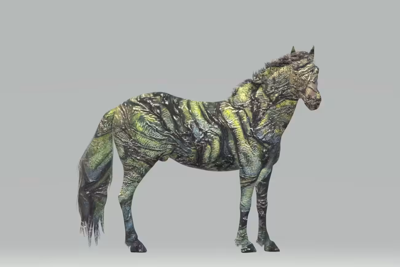 Forest green horse