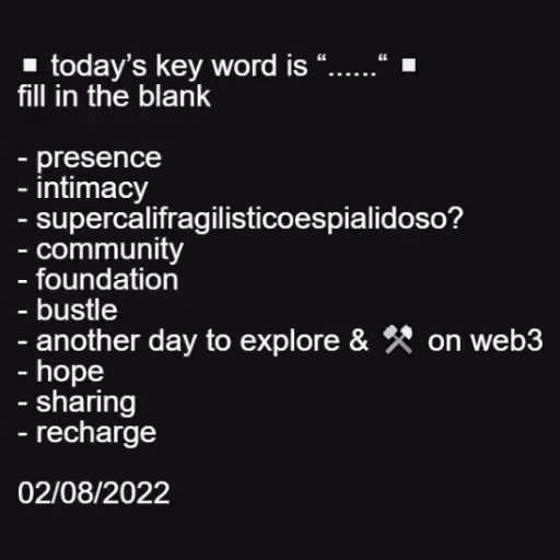 ◻️ today’s key word ...