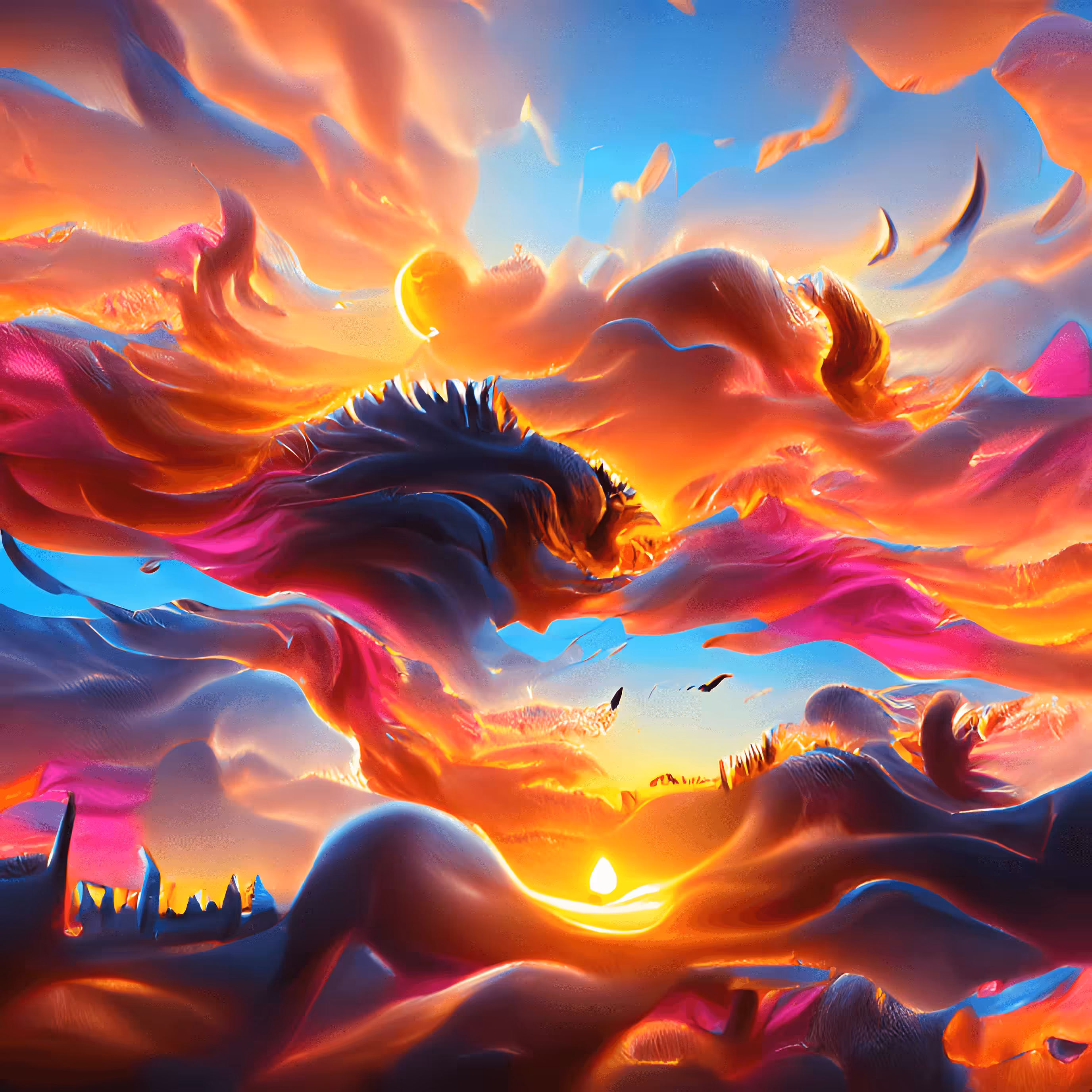 Majestic Sunset Over the Pacific