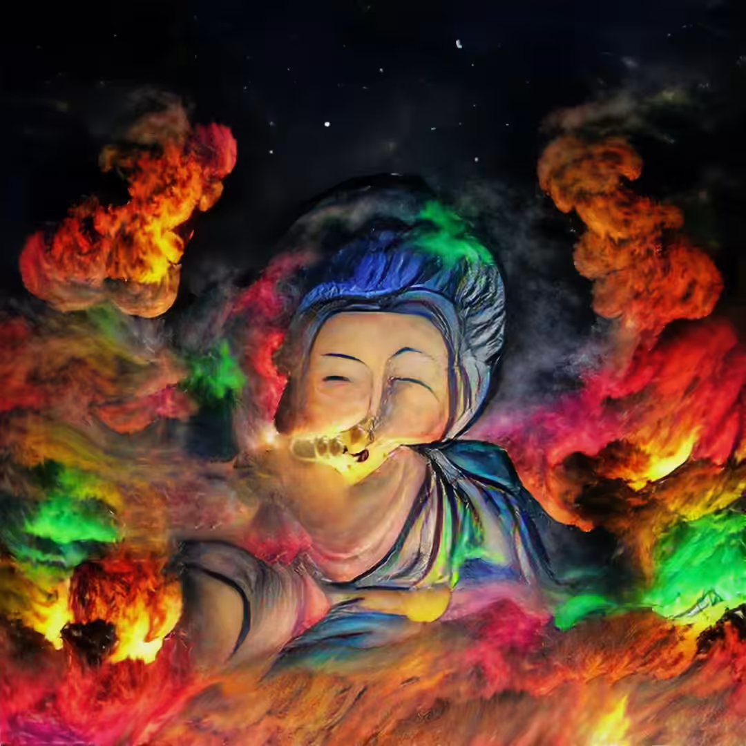Burning Buddha