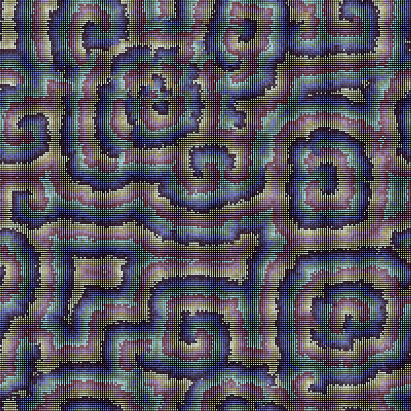 Reaction Diffusion Cellular Automata #26