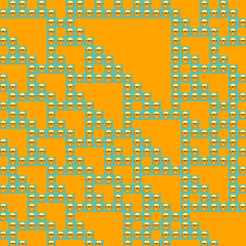 Elementary Cellular Emoji Automata #366