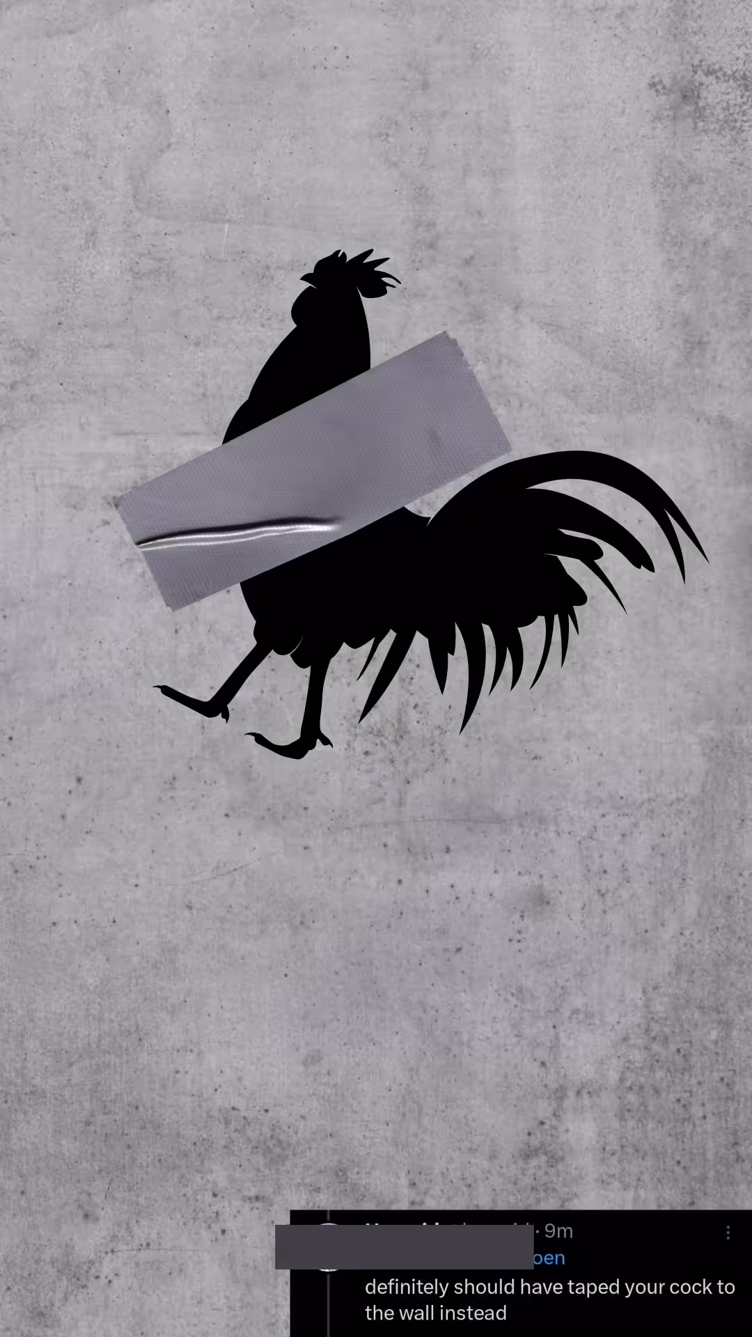 My cock on the wall