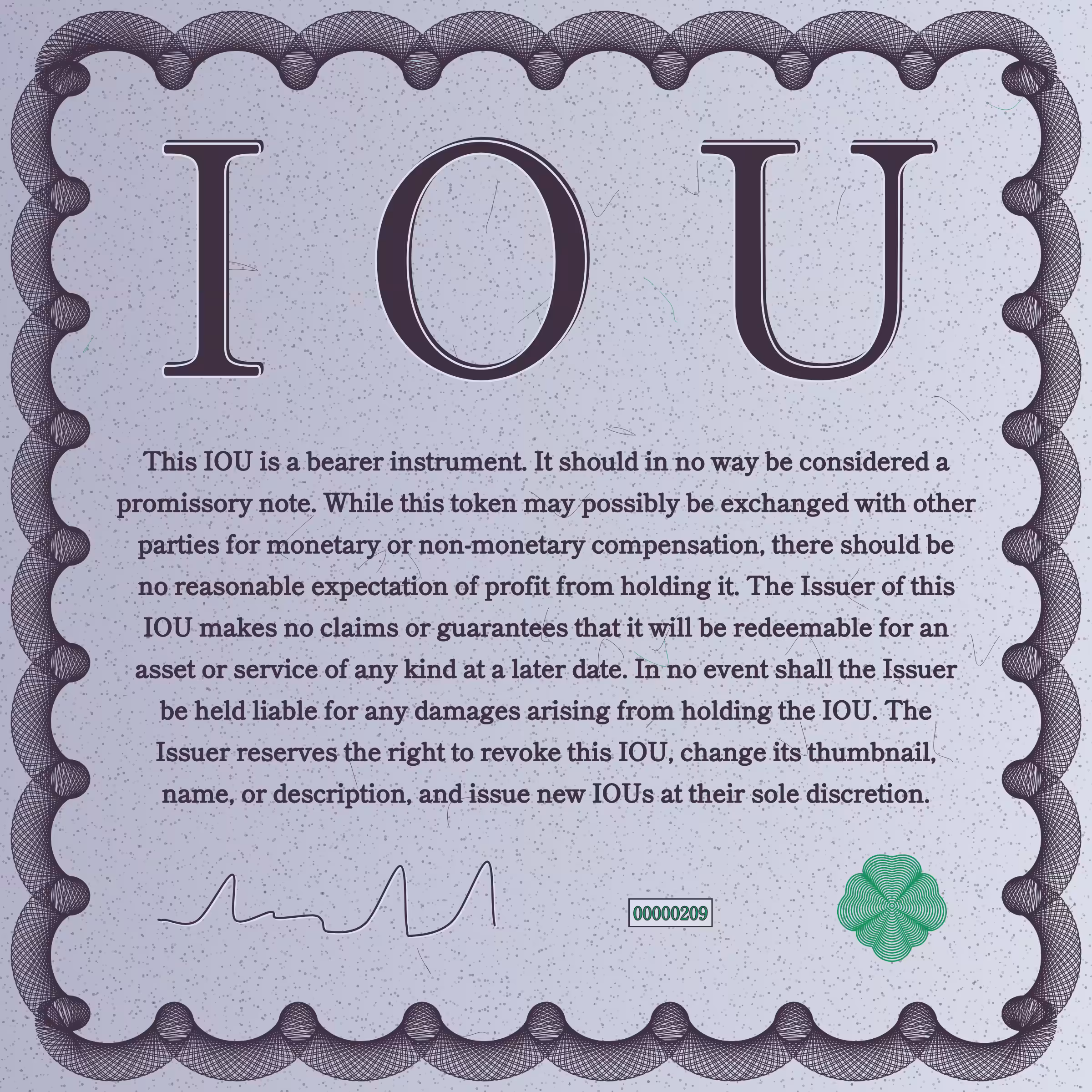 IOU #209