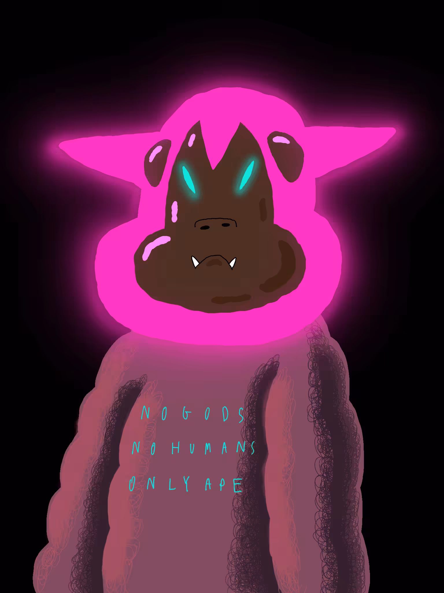 NO GODS NO HUMANS ONLY APE #0096