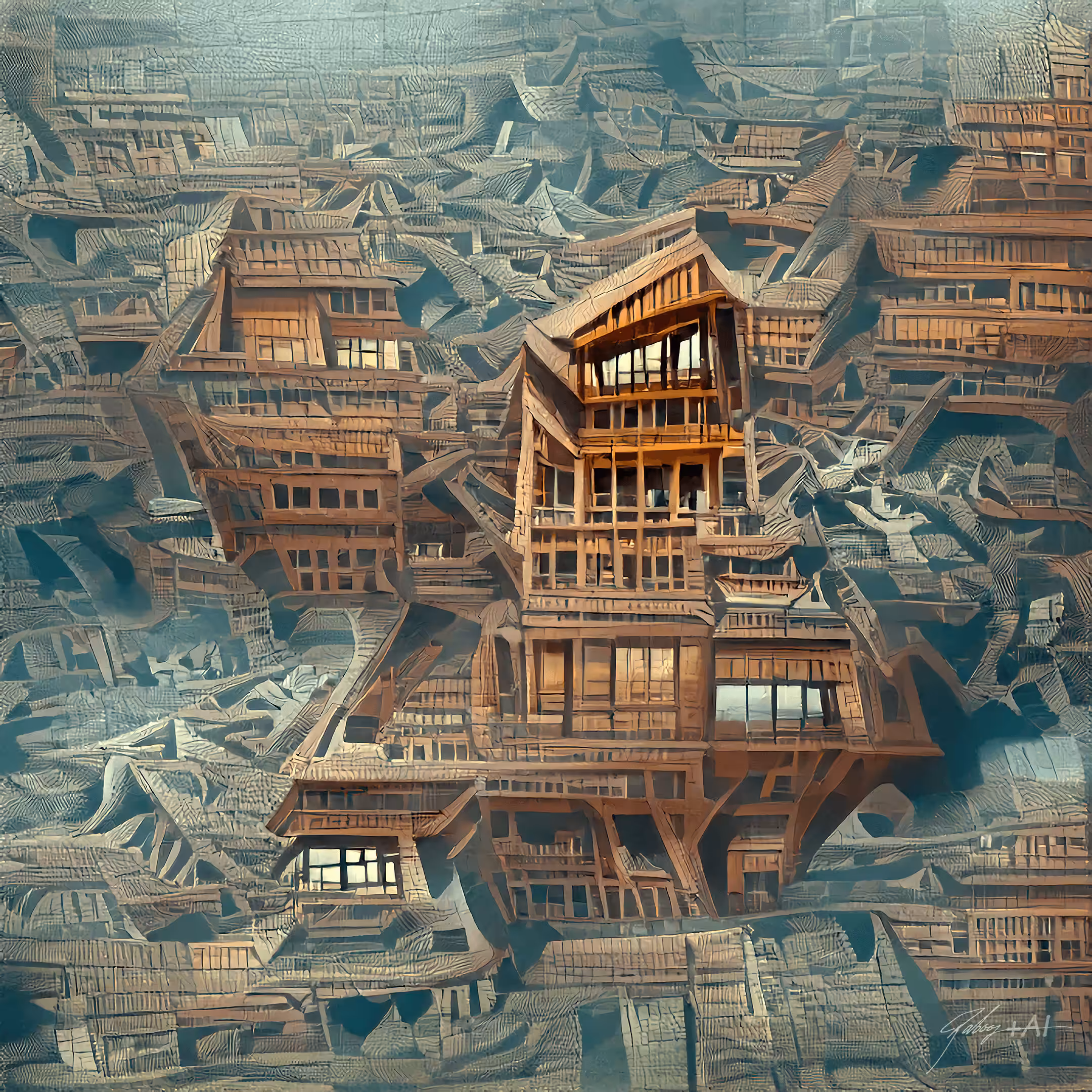 4 dimensional Ancient Chinese office building