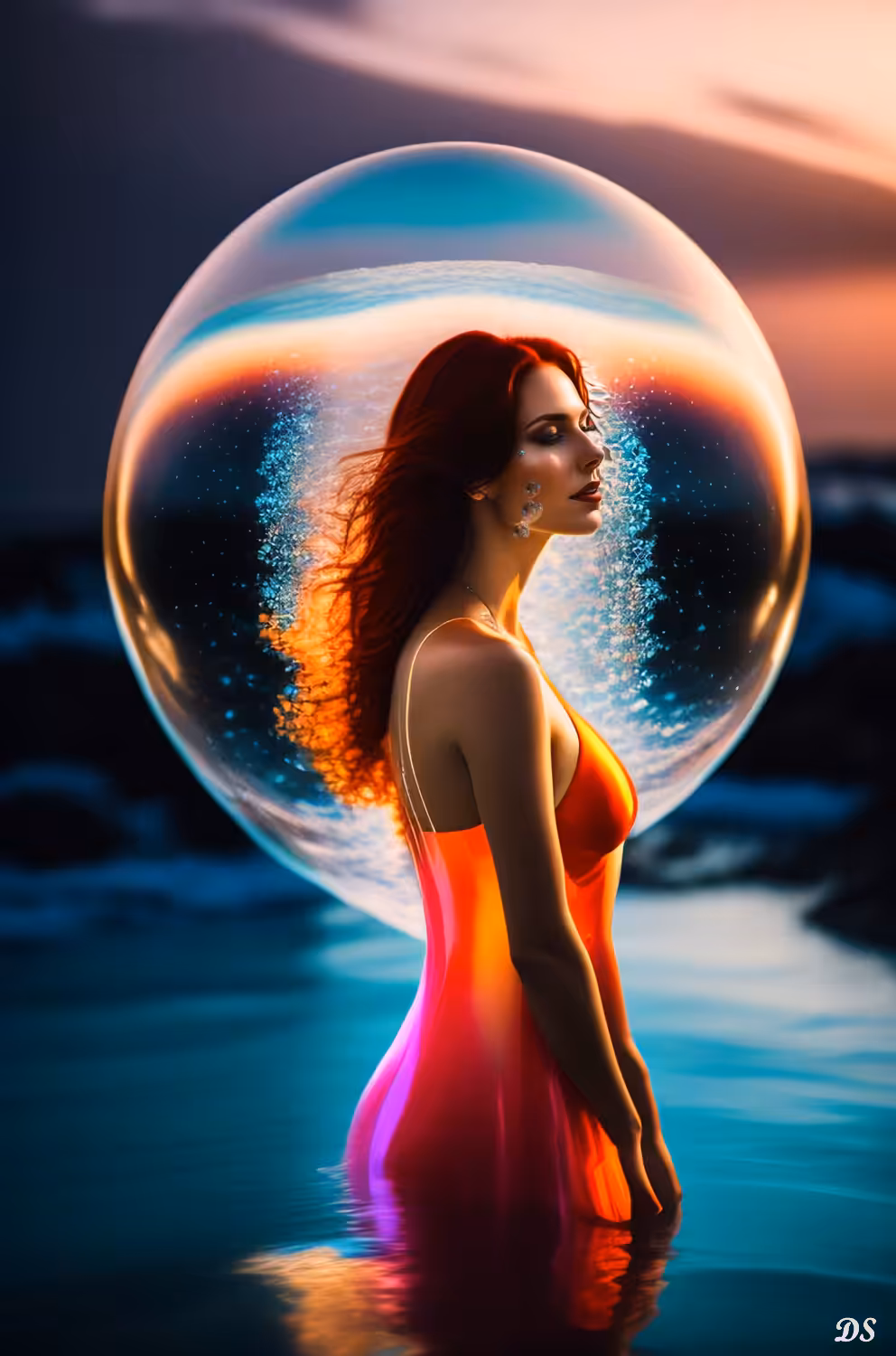 Ode to women beauty: Bubble girl