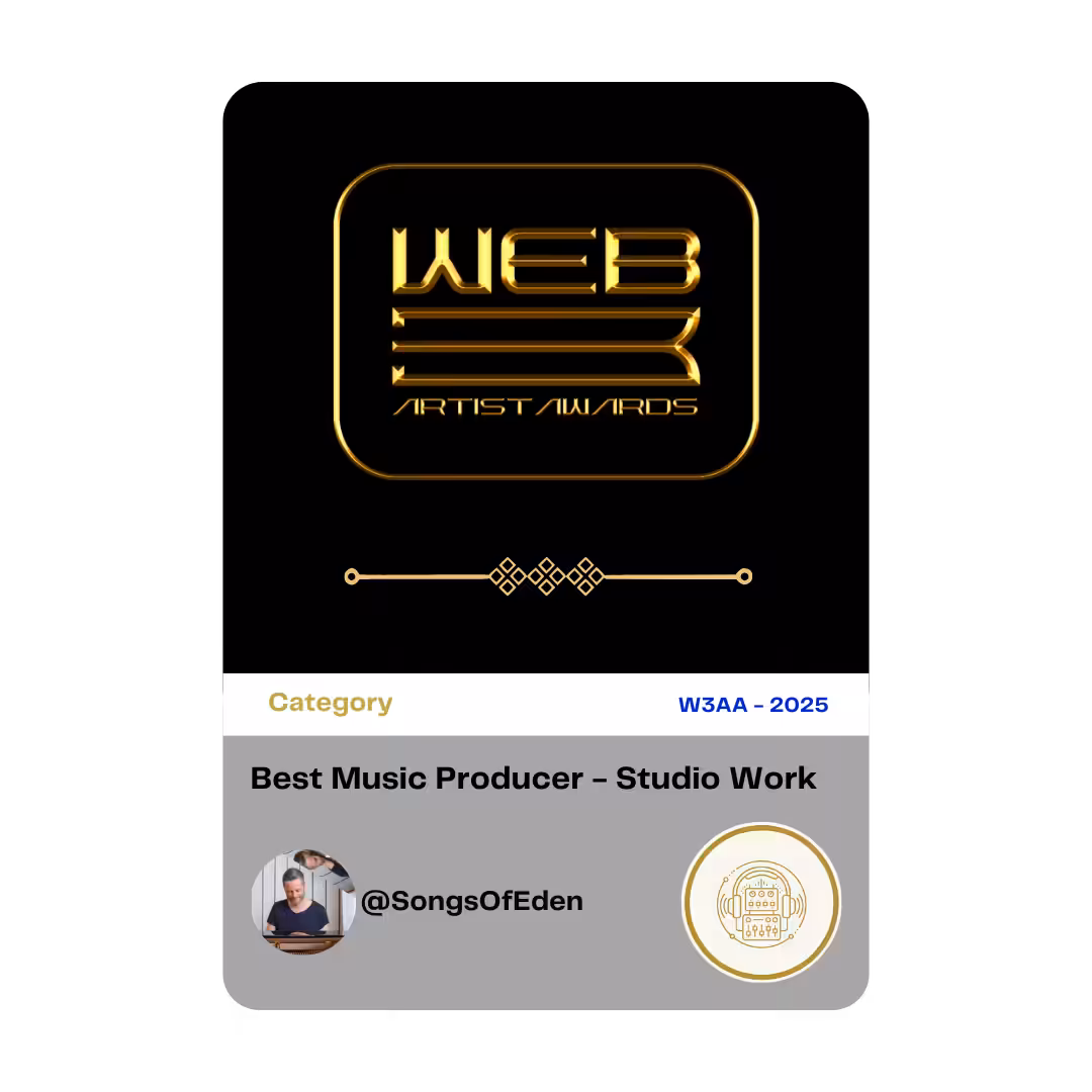Award 19 - Best Music Producer Studio Work - @SongsOfEden