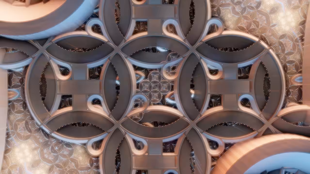 Interlocking Cathedral Recursion 1 by Daemon Lindenmayer