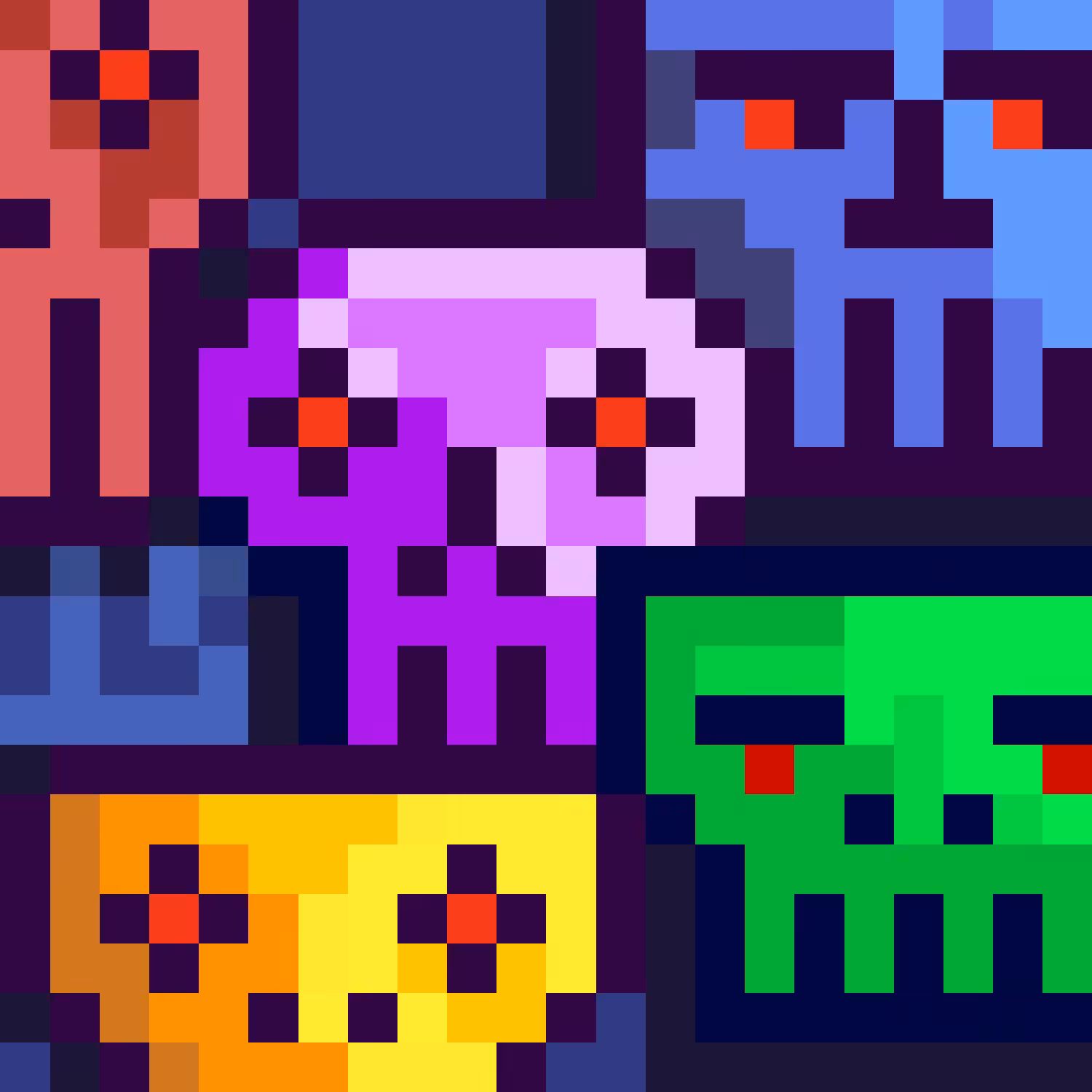 ✜ SKULLs - Pixel Art ✜