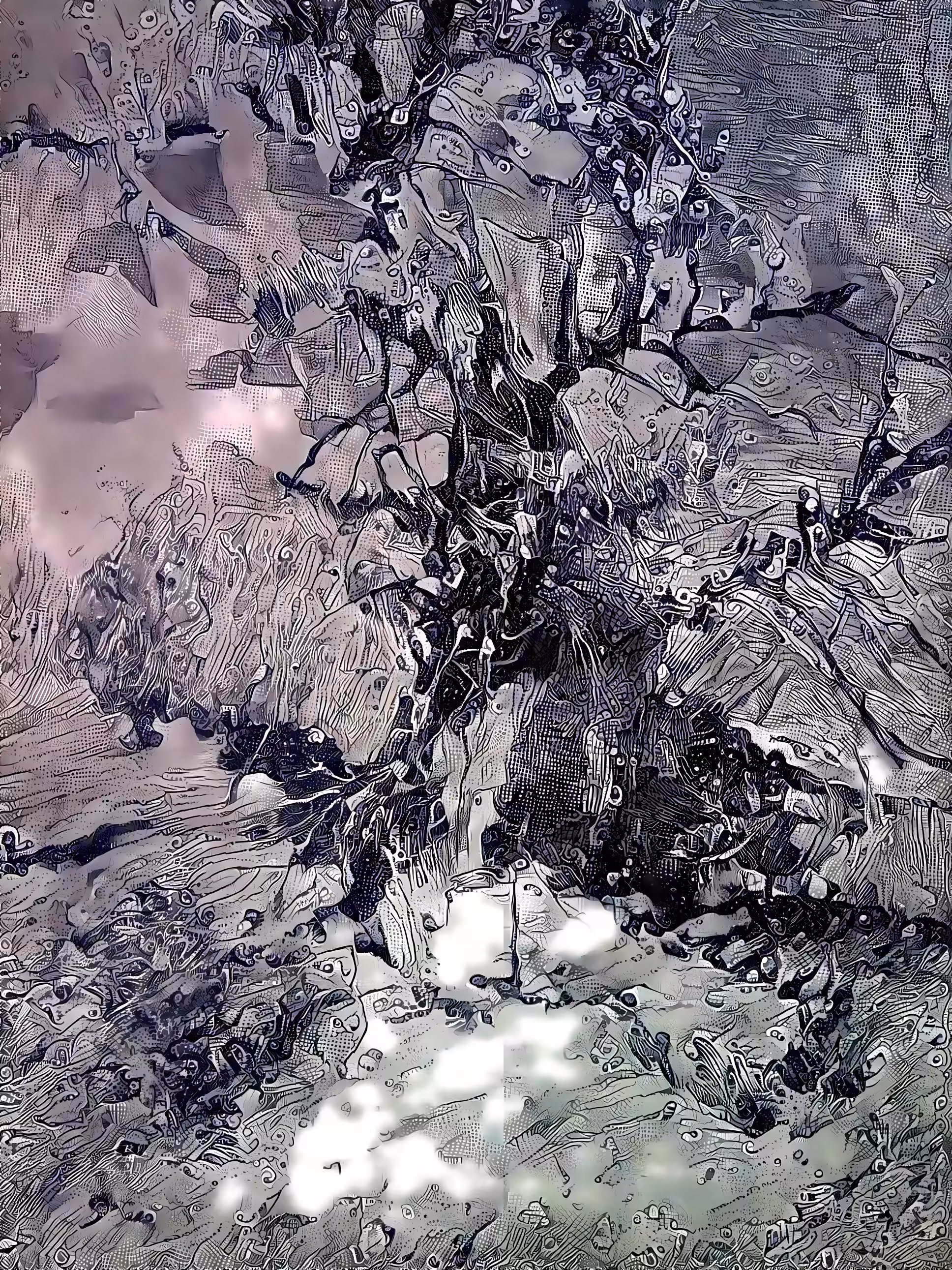  Snow under the tree