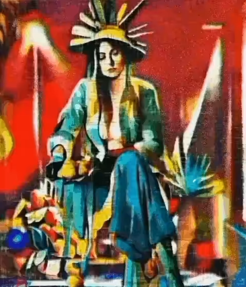Lady Liberty Peels the Potatoes of Poverty