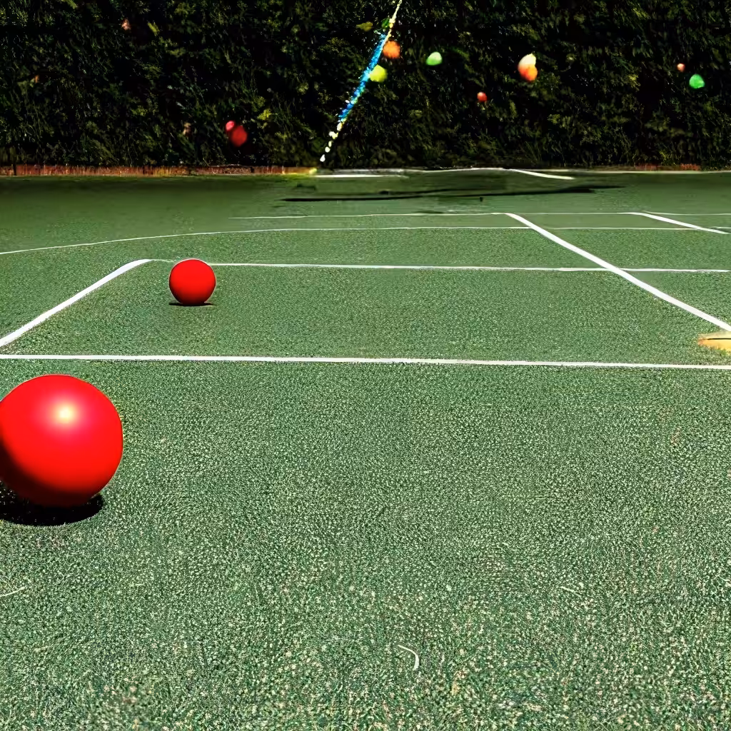 "three balls thrown in the air to get a straight line" attempt #1