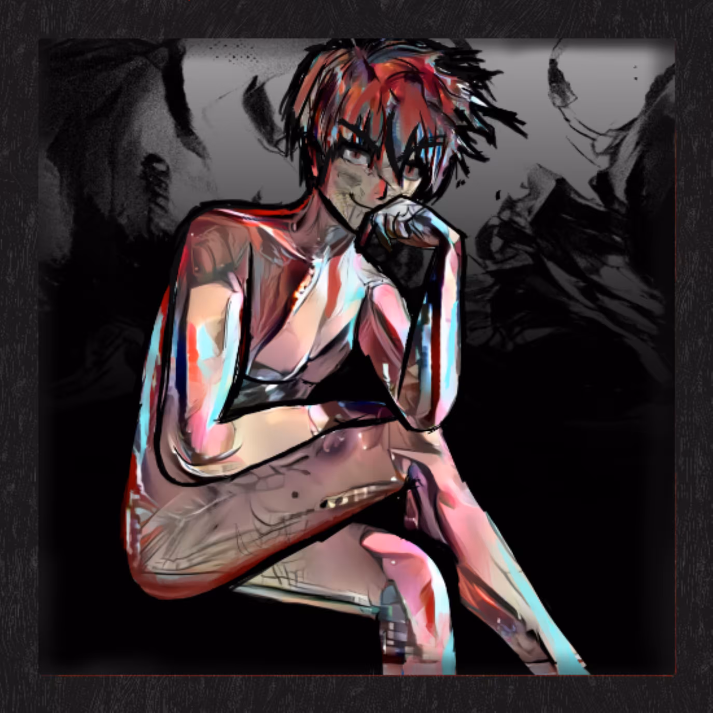 Demon Boy: Alexander. Black Frame