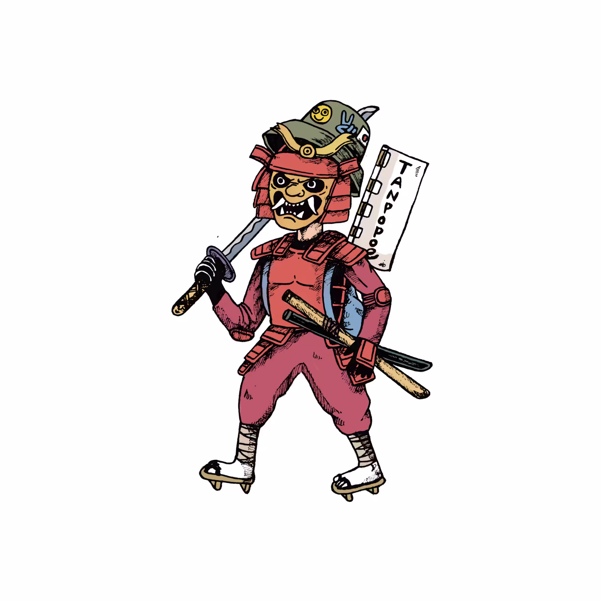 samurai green hat