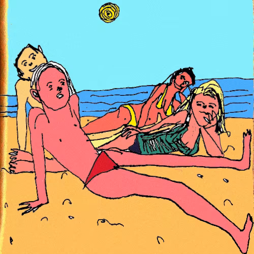 at the beach