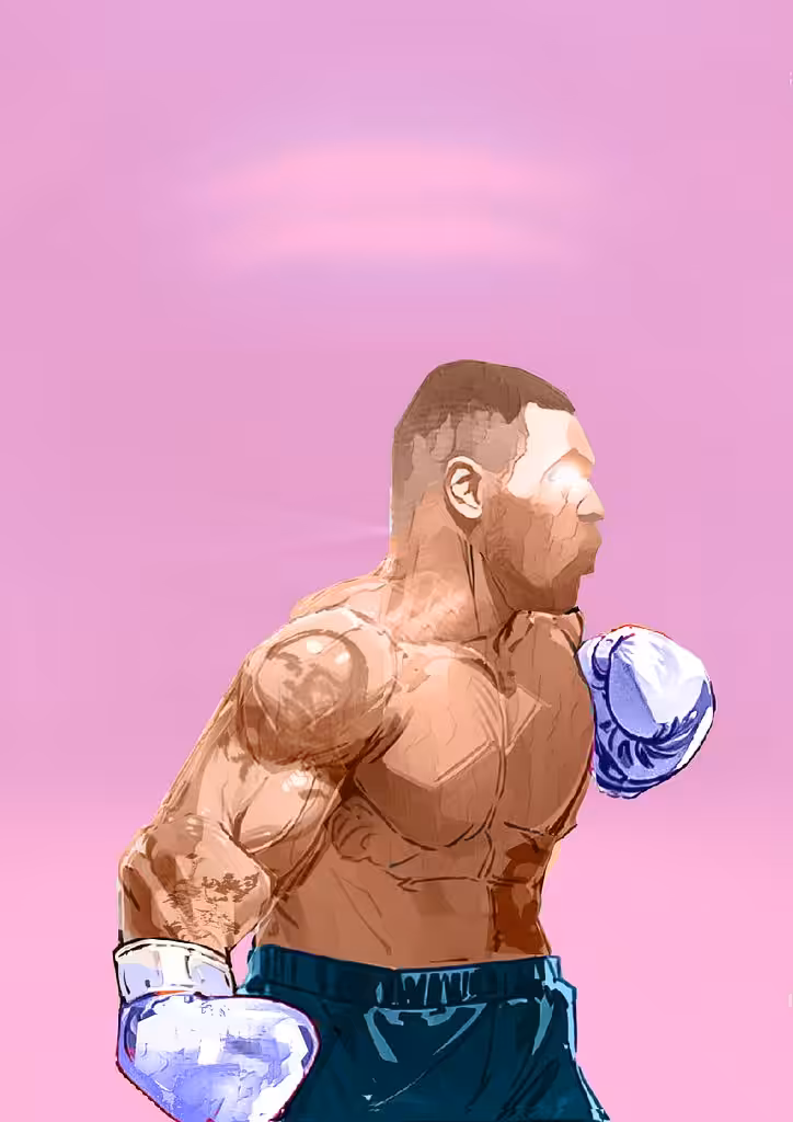 Mike Tyson Boxing Motion Art Pop
