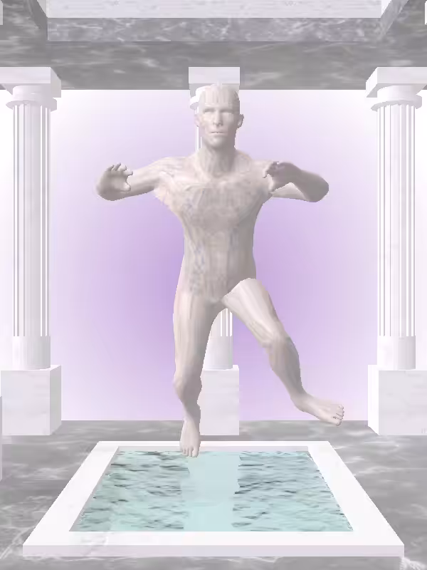 HeavenComputer: The Treading Water Raw Skin Man #3916