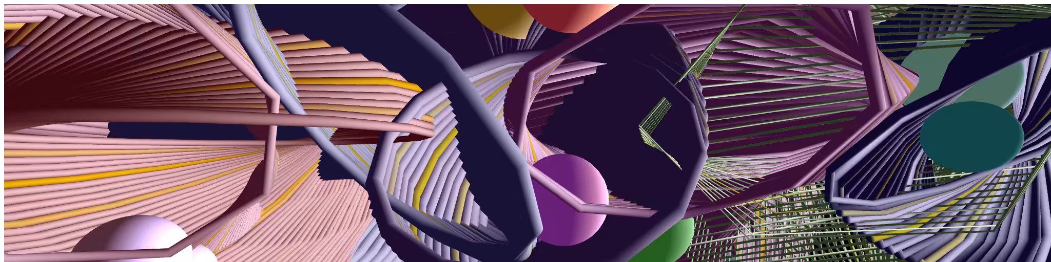 Spheres Navigating 7 Tori Space #1