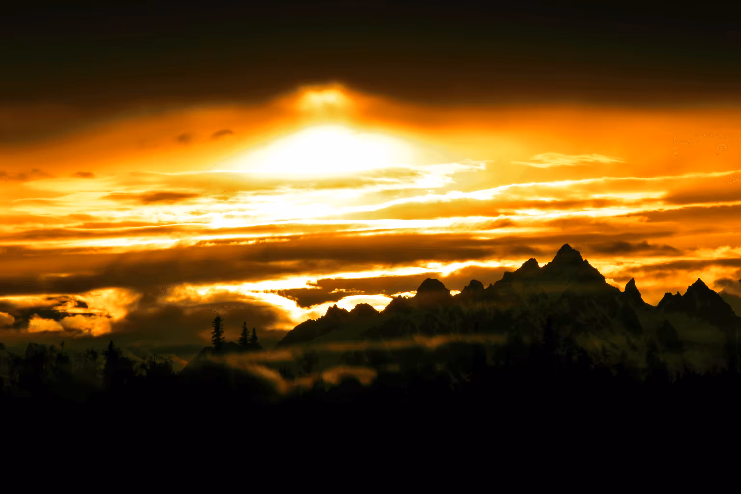 Sun Rising under a Sun Set