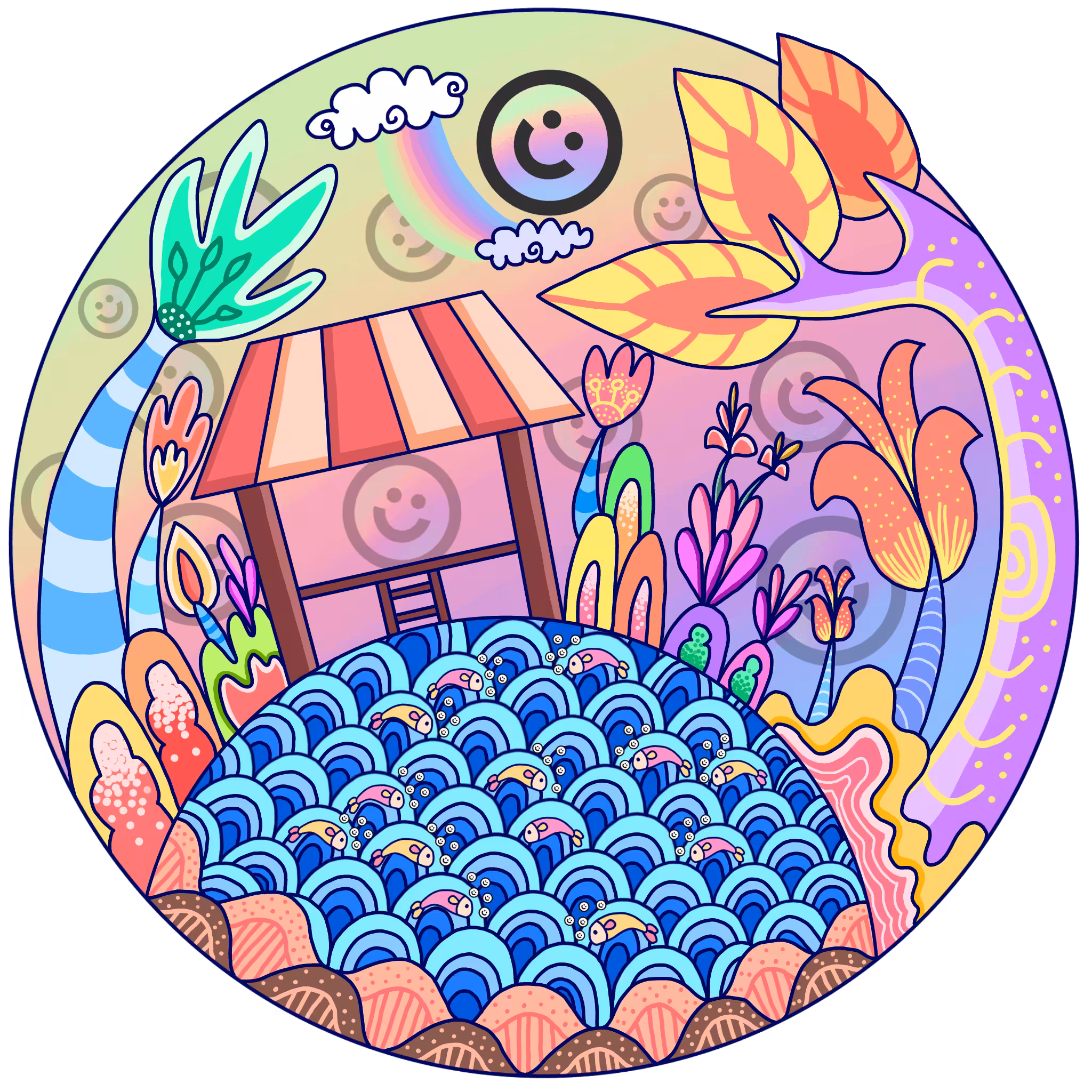 Imaginative lifestyle to lines and colorful.#cocoNFT