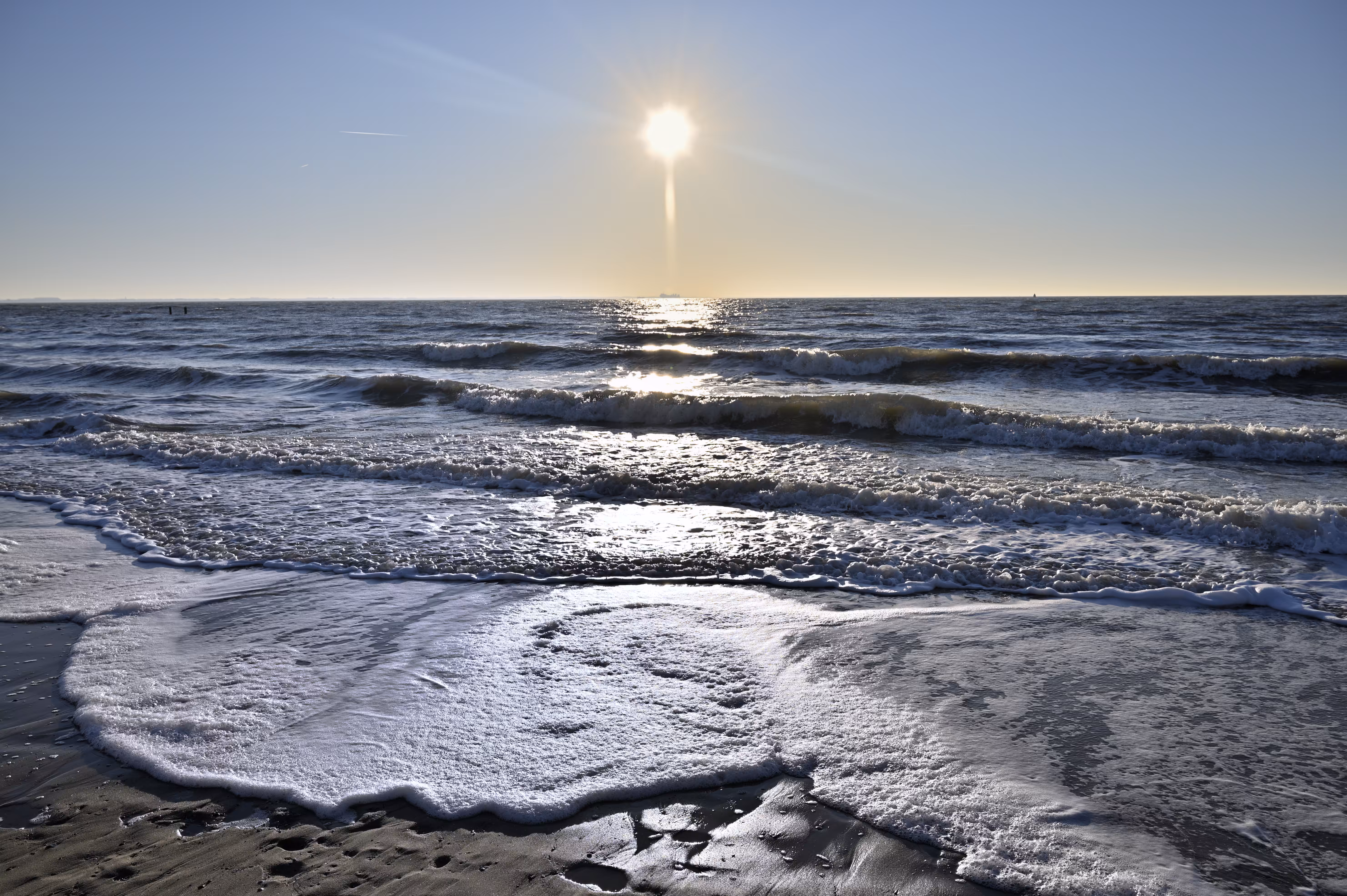 North sea coast in winter
