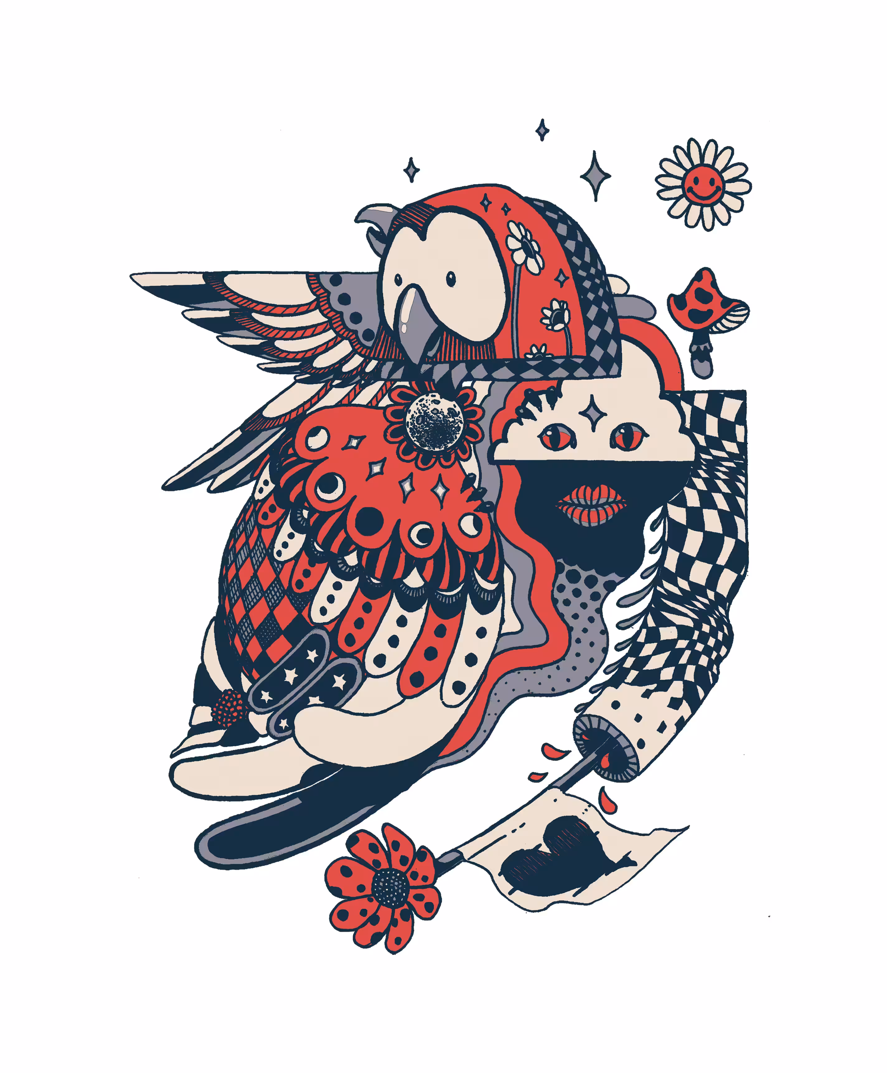 Moon Owl Red