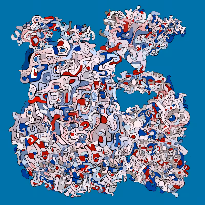 Swim in Dubuffet Thought #36
