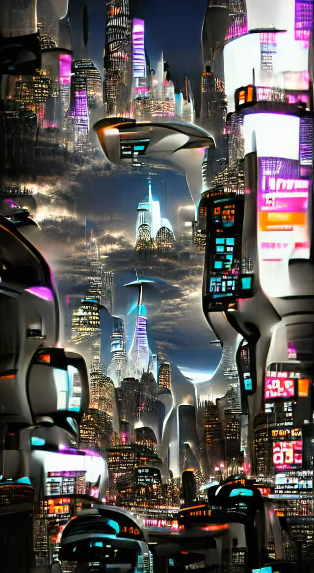 times square nyc futurist AI from my real photos