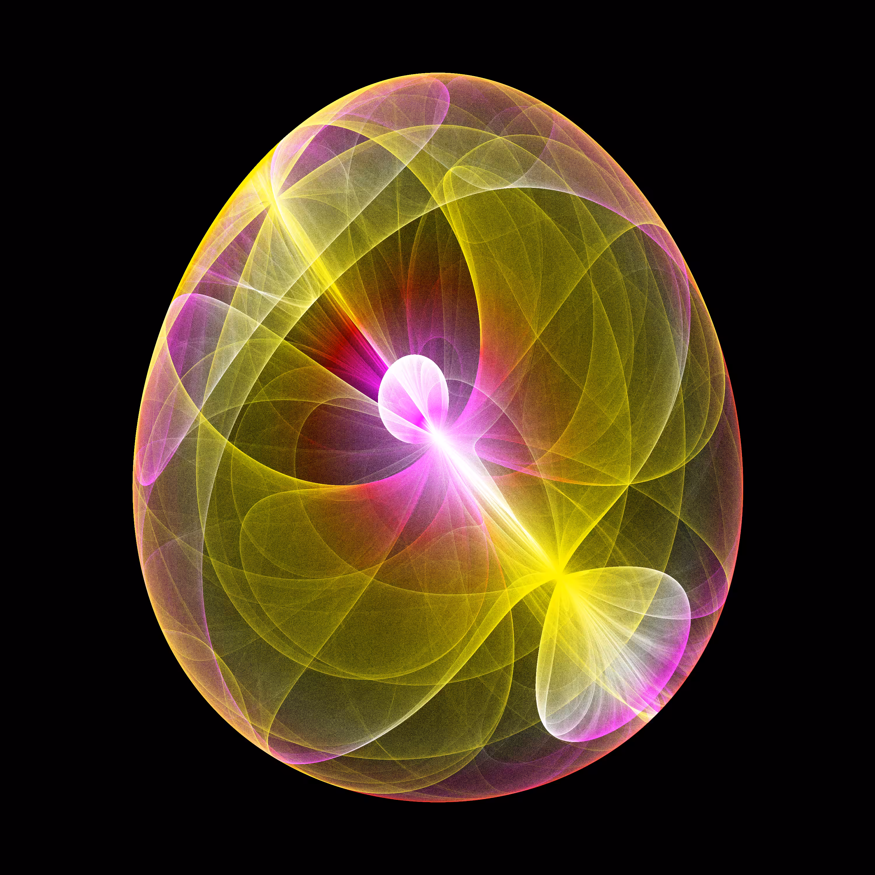Painted egg 2 (angel, purple and gold)