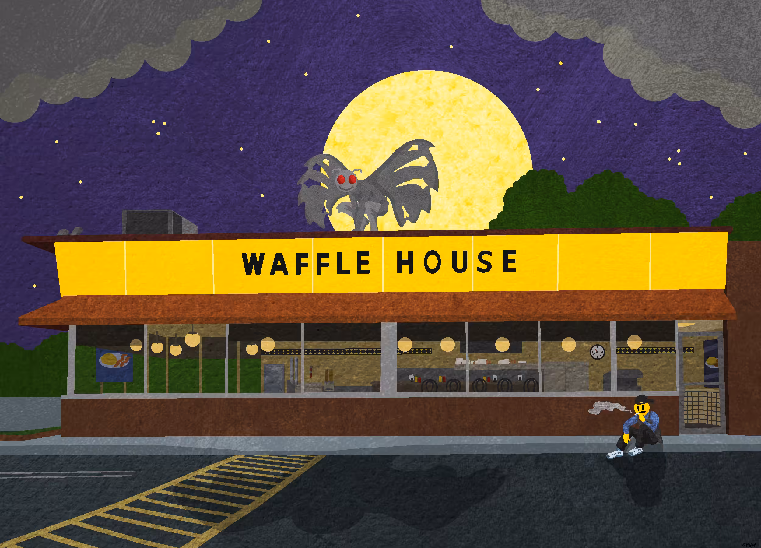 Gloomerican Dreams: Mothman Sighting at Waffle House