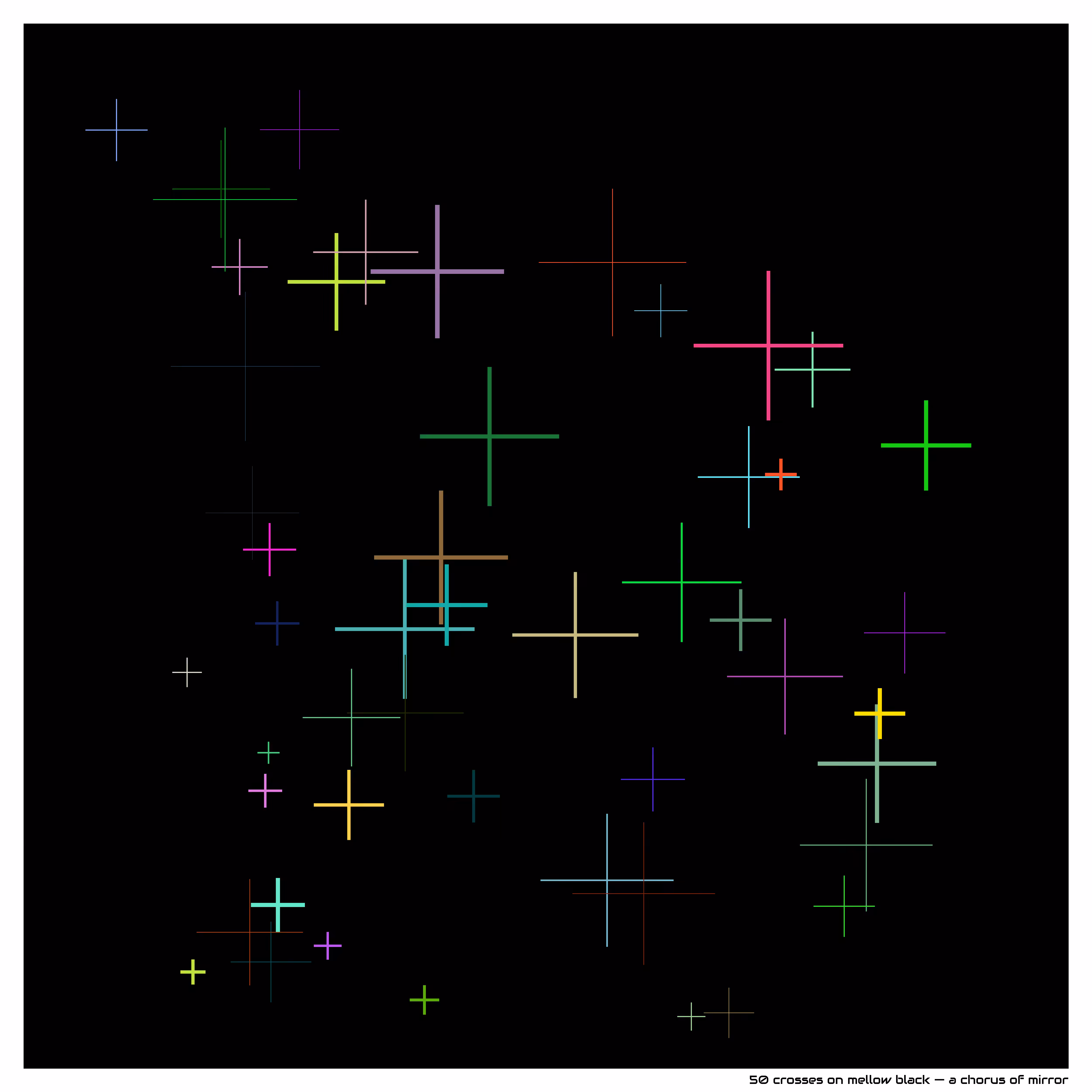 50 crosses on Mellow black — a Chorus of Mirror