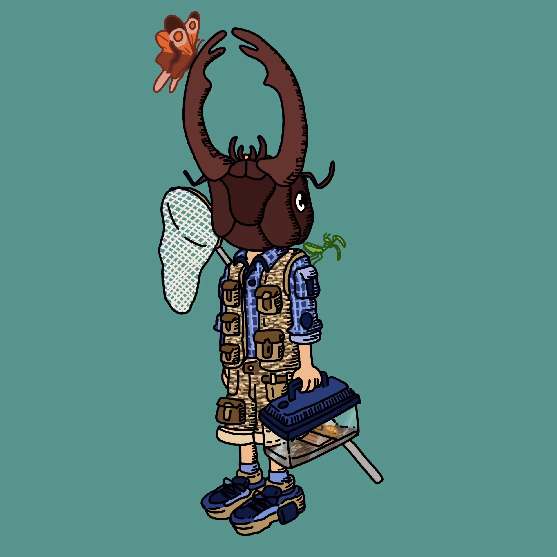 Entomologist one eyed guy #00090