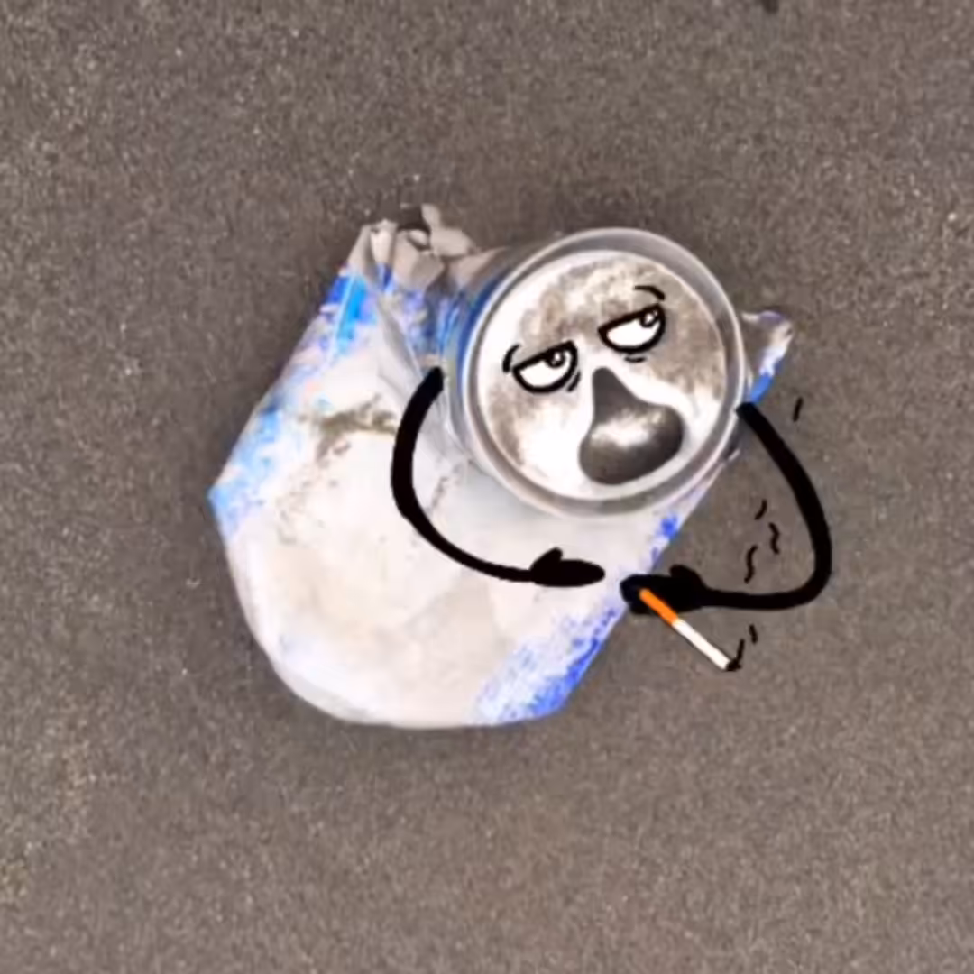 Crushed can
