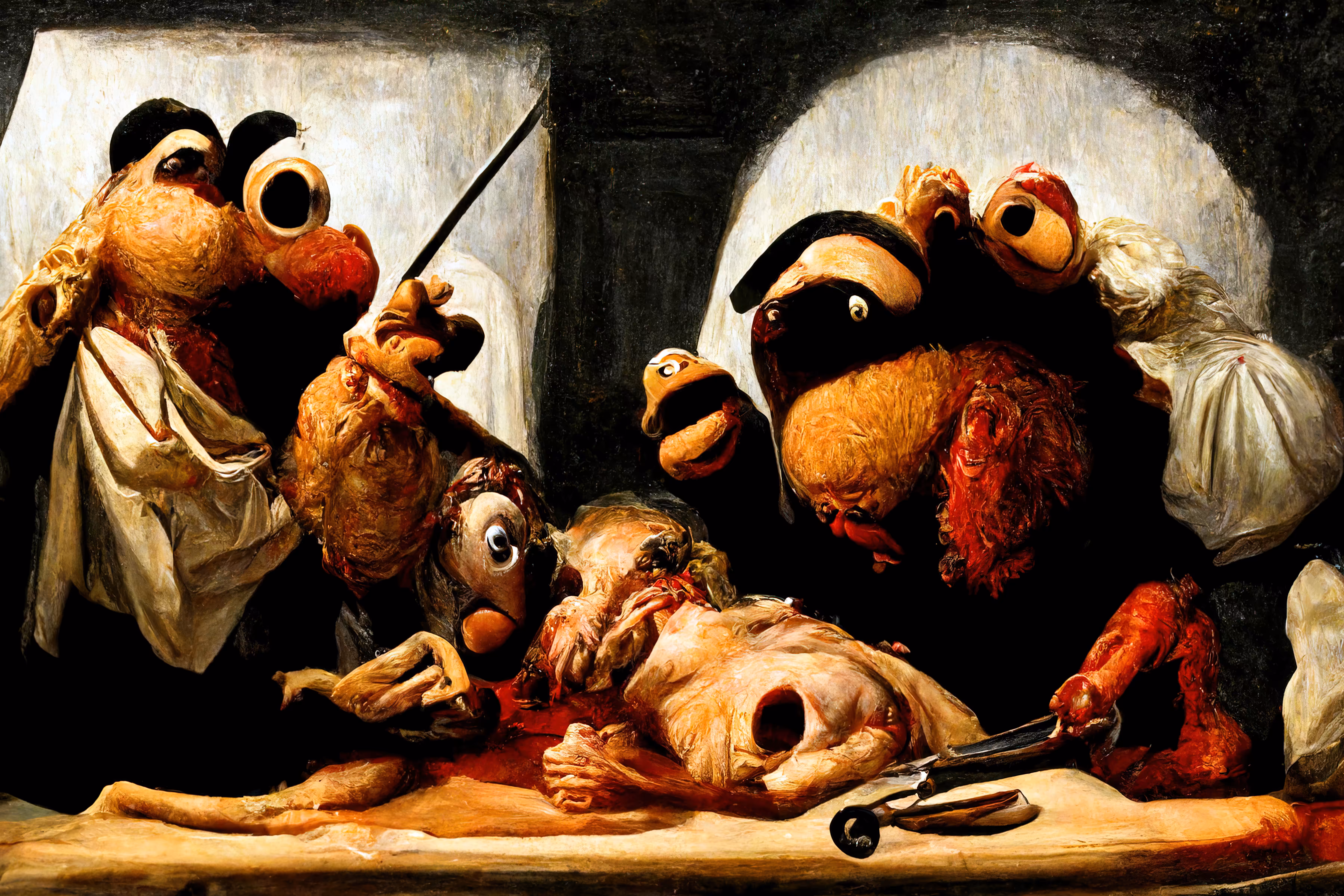 Muppets Performing an Autopsy