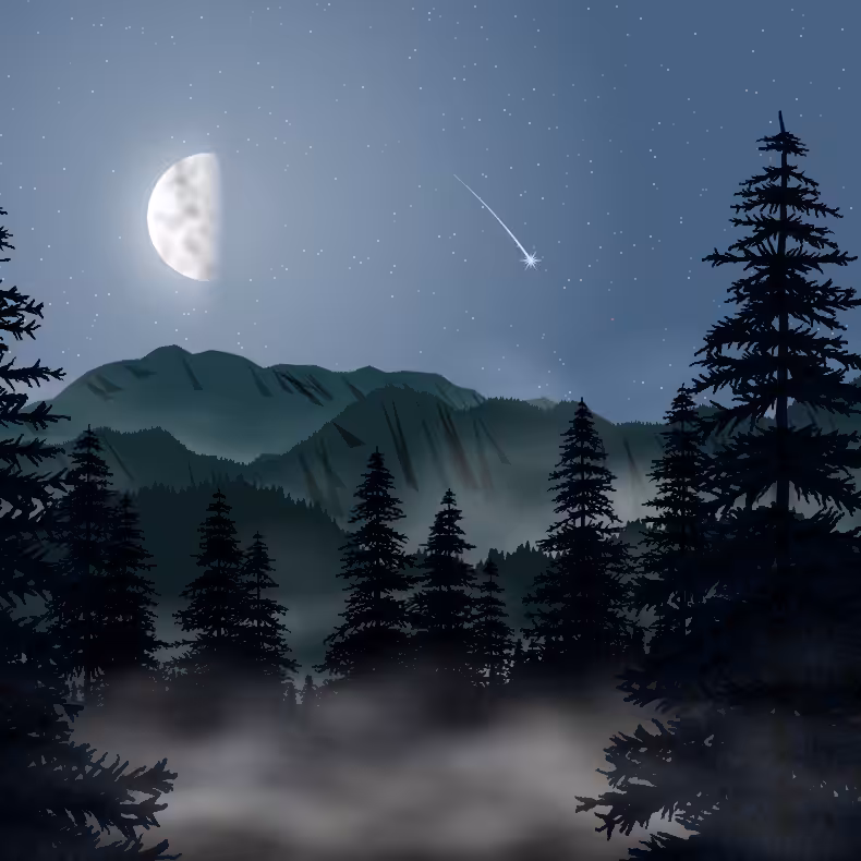 Moonlit Mountains #15