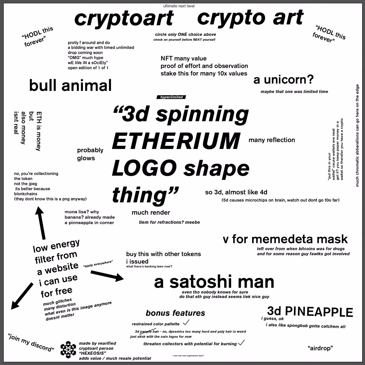 "3d spinning ETHERIUM LOGO shape thing"