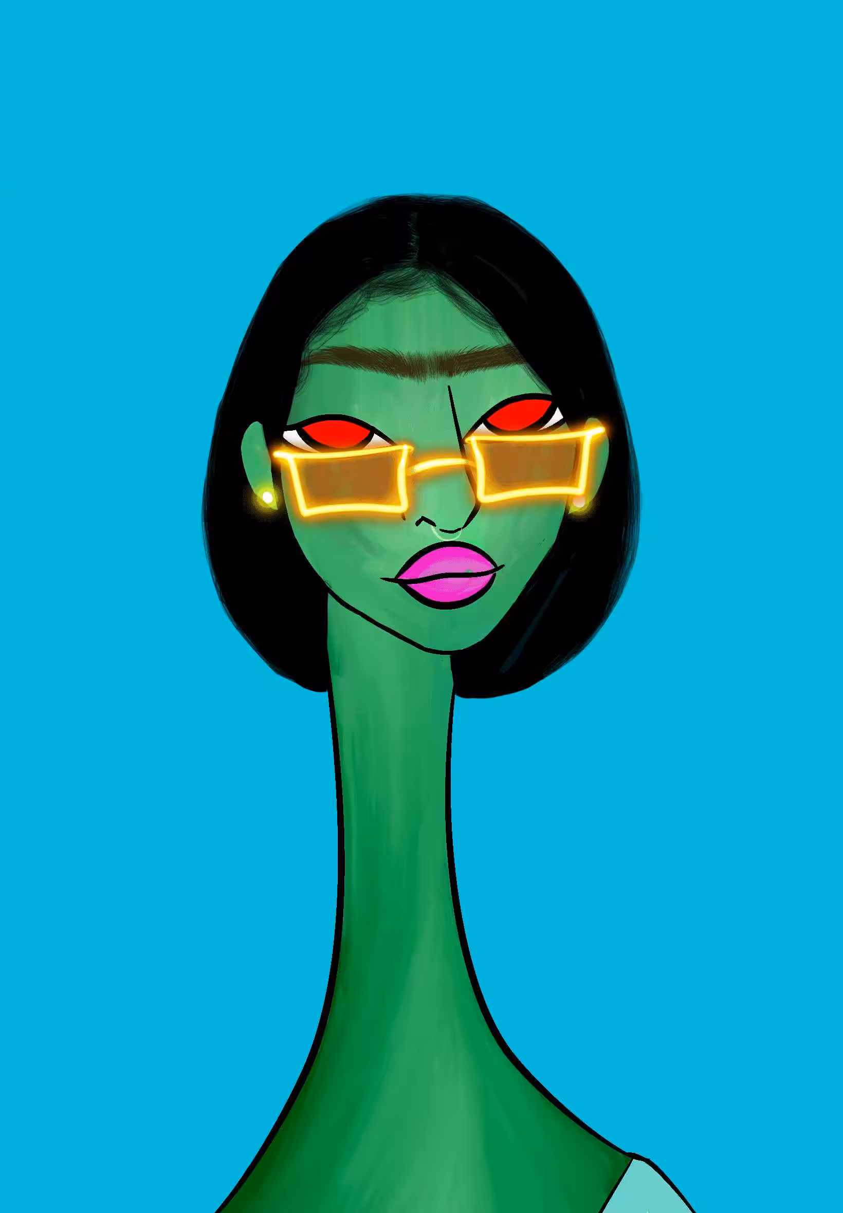 Long Neckie Lady #2534